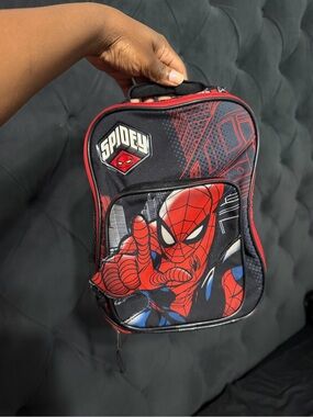 Marvel Kids Toiletry Bag in Red and Black with Spider Graphic